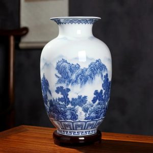 Vase chinois ancien bleu et blanc